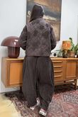 Cabbage Rose Cotton Quilted Jacket Coffee Bean